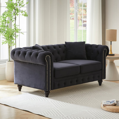 Chesterfield Sofa, Loveseat with Button Tufting for Living Room