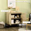 Armoire de rangement décorative de salon avec portes, tablette réglable - naturel pour chambre, porte