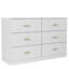 Commode moderne à 6 tiroirs pour la chambre à coucher - Vaste commode de rangement, robuste et sécuritaire-1059713309