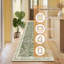 Machine-washable runner carpet Green bohemian floral carpet Hallway carpet-117177255