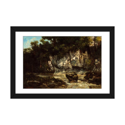 'Landscape with Stag' Painting Print Multi-Piece Image on Canvas