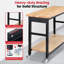 Banc de travail avec rangement Établis de garage réglables de 60 pouces avec tablette sous la table, panneau perforé, prises de courant