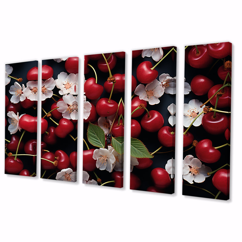 "Red Cherry Sundae Delight, 5 pièces", 5 pièces, H 28 po x l 60 po