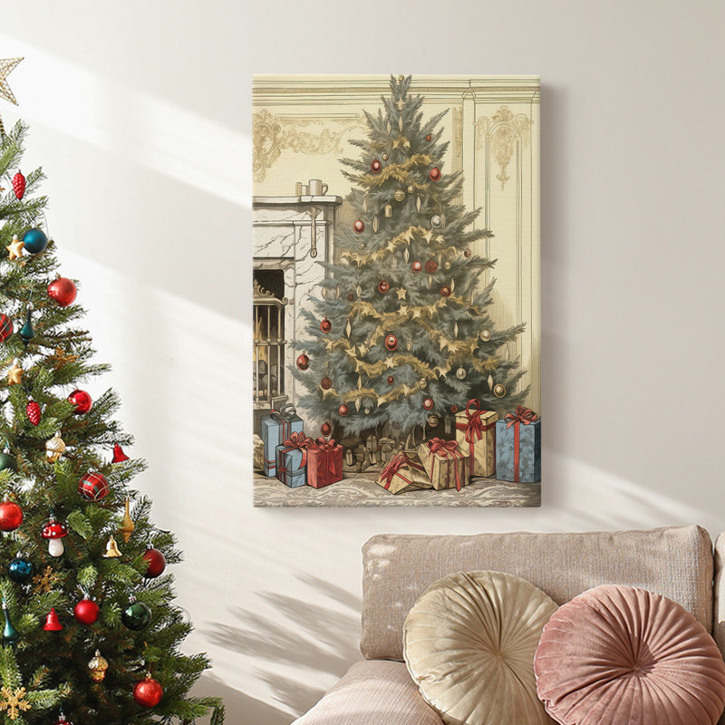 Christmas Holiday Art - Gallery Wrapped Canvas CDXC, 18" H x 12" W