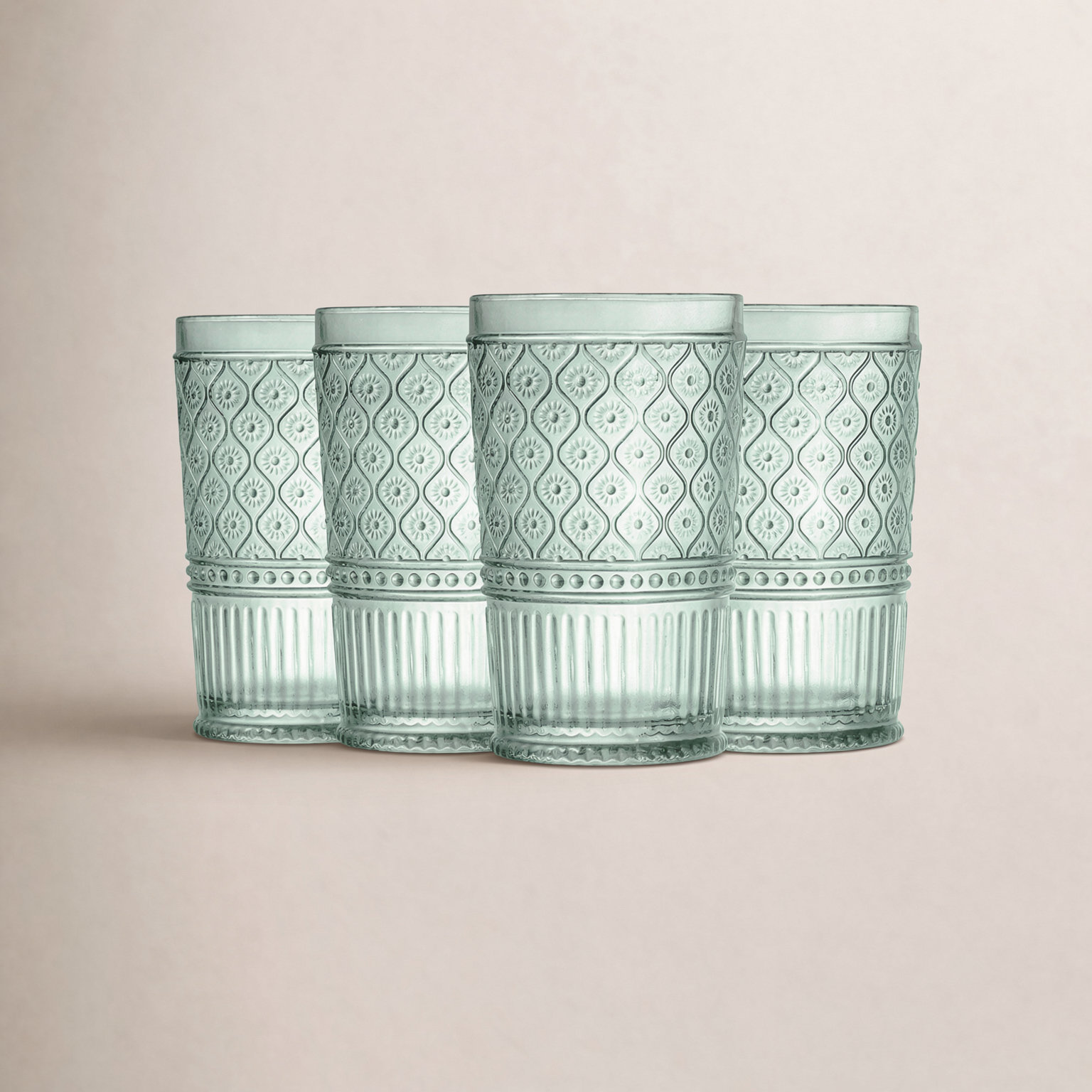 Claro Crystal Highball Glass, Green