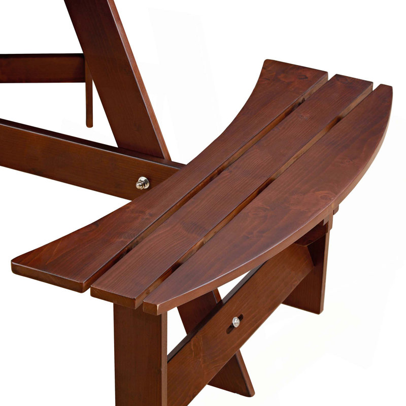 Outdoor 6 Person Picnic Table, 6 person Round Picnic Table with 3 Built-in Benches, Umbrella Hole, Outside Table and Bench Set for Garden, Backyard, Porch, Patio