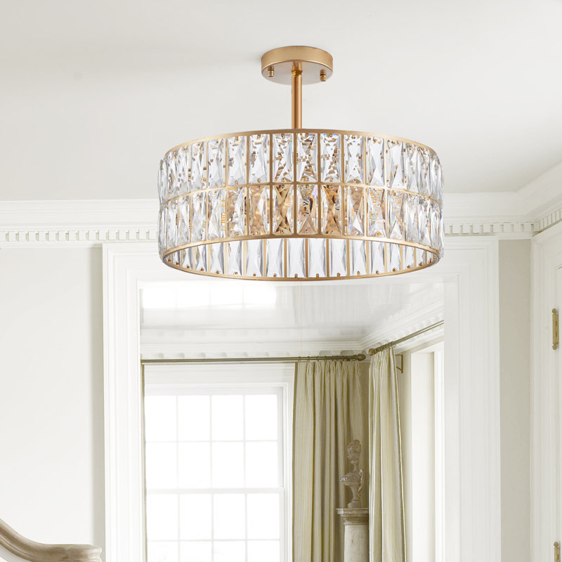 Lustre moderne en fer Radiant Crystal Elegance