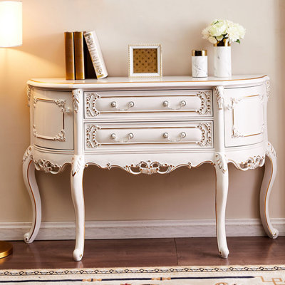 European-Style Solid Wood Console Table