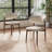 Niell Mid-Century Ash Dining Chairs, Brown Solid Wood Legs, Not Assembled Need, Off White Kitchen Chairs for Dining Room-1257909174