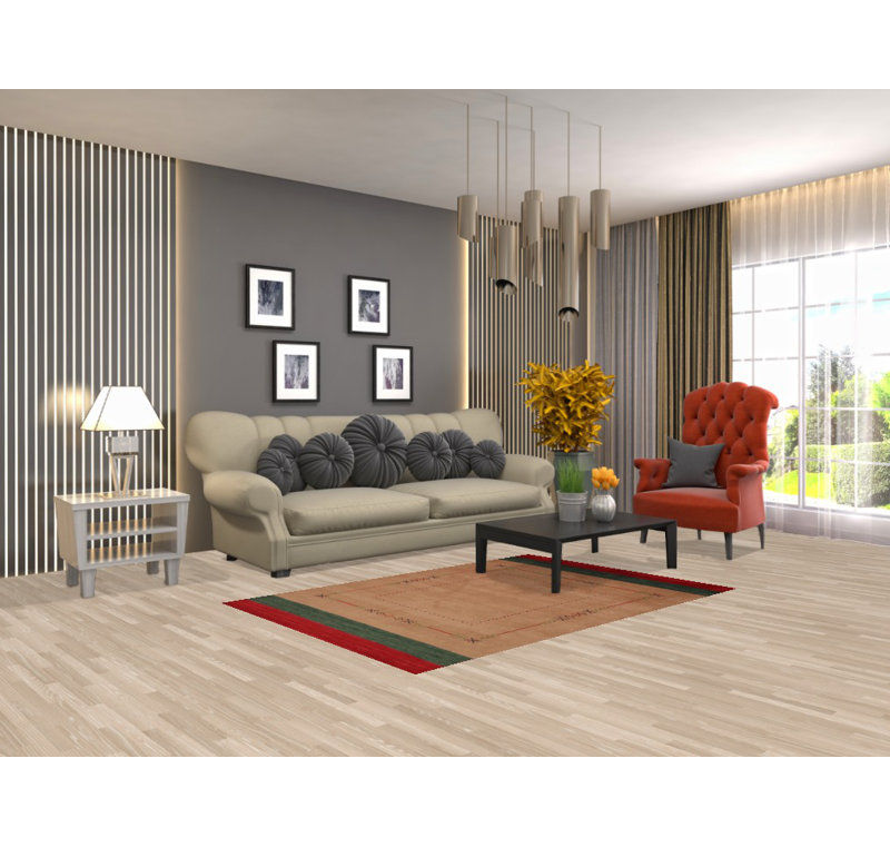 Tapis indien fait à la main Gabbeh 4 x 6