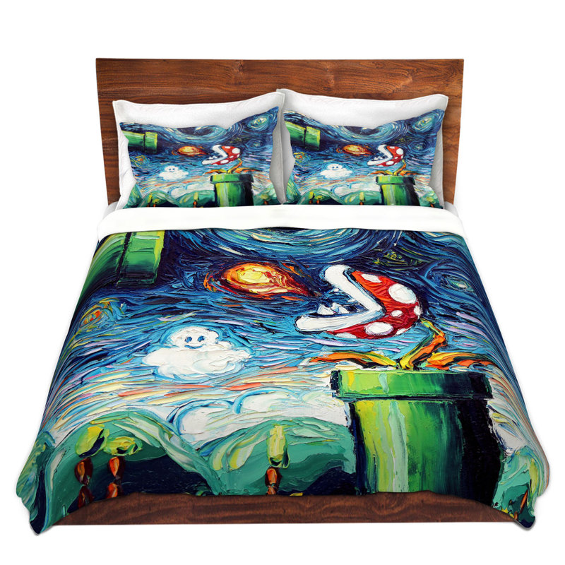 Geometric Shapes Duvet Cover, 1 Twin Duvet Cover + 1 Standard Sham
