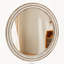 Miroir mural rustique rond en bois de 90 cm (35,43 po) avec perles