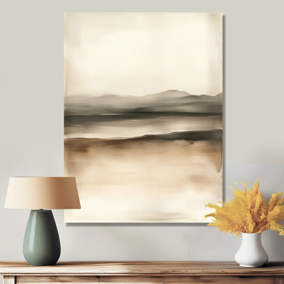 Beige Lake Wall Art, Gourain , Neutral Horizon Canvas