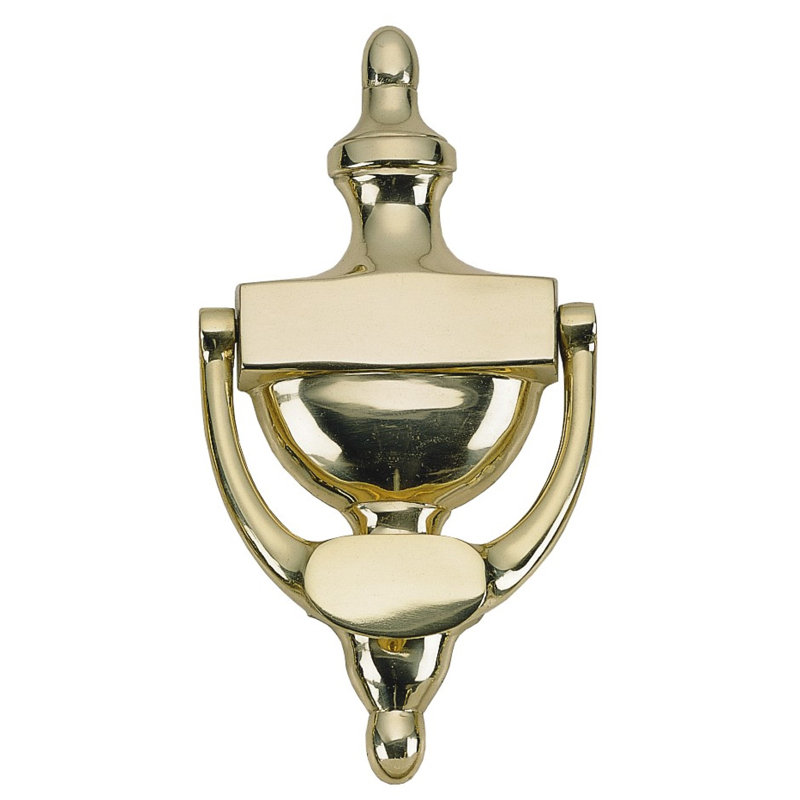 Traditional Brass Door Knocker, Polished Brass