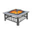  Table de foyer d'extérieur en acier - ensemble de feu de camp extérieur et barbecue-1696492223