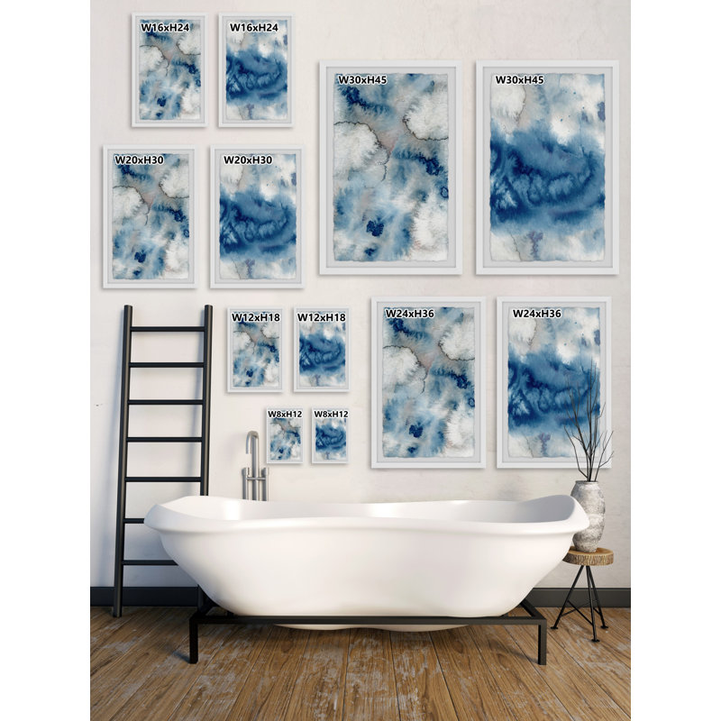 À l'intérieur du diptyque Blue Abyss, H 36 po x l 24 po