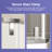 36"D x 36"W x 72"H Frameless Neo-angle Shower Door 1/4" Clear Tempered Glass with Safety Film Chrome Hardware-118323059-129392708