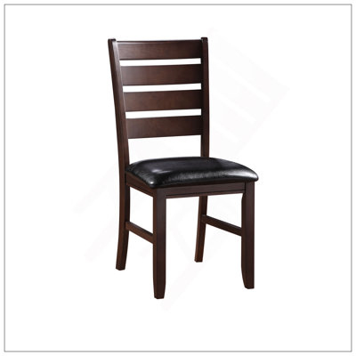 Ensemble de 2 chaises d'appoint en cuir synthétique et finition cerisier Urbana