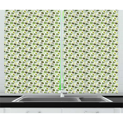 Floral Tailored Kitchen Curtain