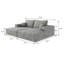 Canapé-lit moderne avec fonctionnalité de canapé-lit double, tissu moelleux et conception modulaire pour divers espaces de vie
