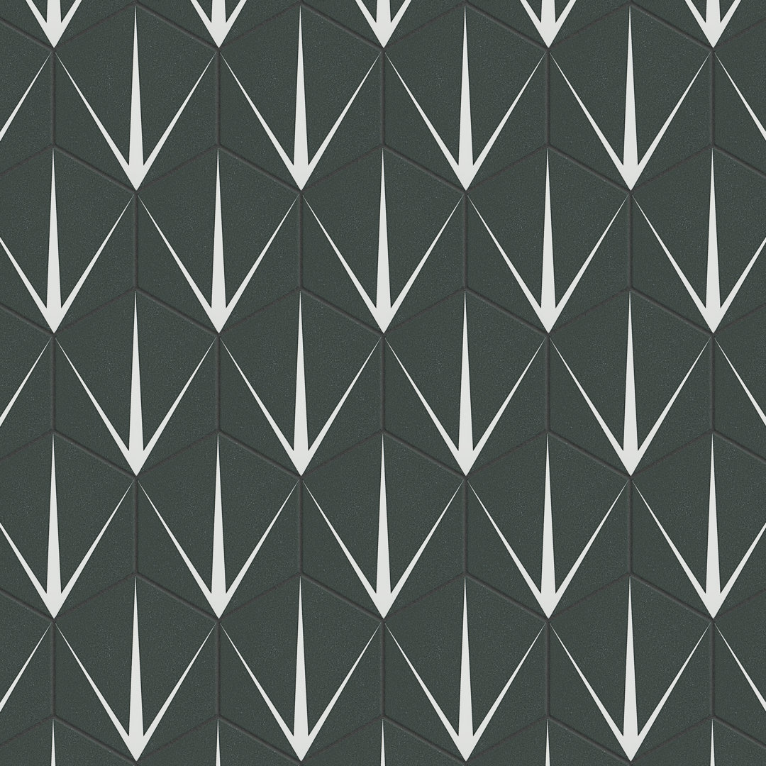 Trident 9" W x 10" L Porcelain Patterned Wall & Floor Tile Merola Tile