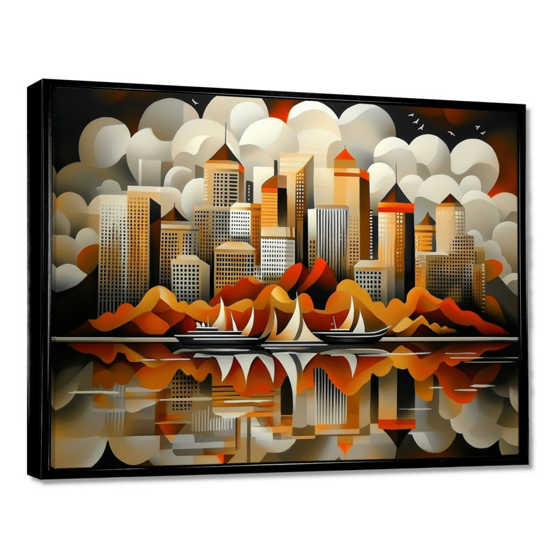 Canada Canada, ville de Vancouver en automne I - décoration murale City Vancouver, H 34 po x l 44 po, Noir