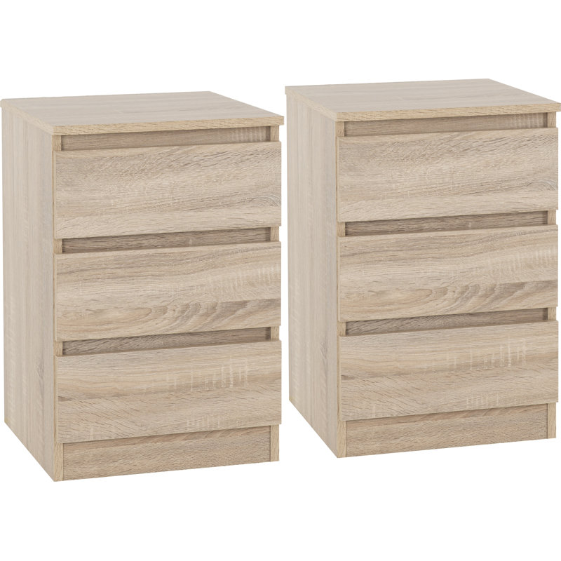 Braunstein 6 Drawer Bedside Table, Oak