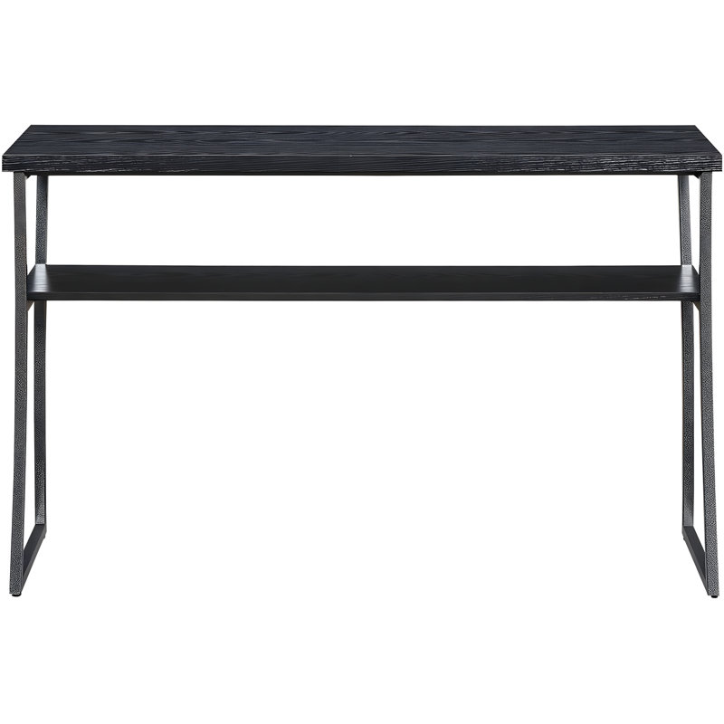 Console moderne avec tablette inférieure et structure en métal durable pour une décoration intérieure élégante
