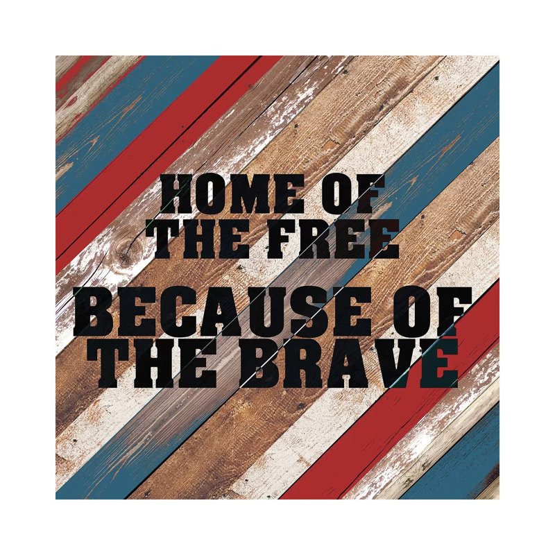 Because Of The Brave by Kimberly Allen - Wrapped Canvas Gallery-Wrapped Canvas Giclée, 45.72 cm H x 45.72 cm W