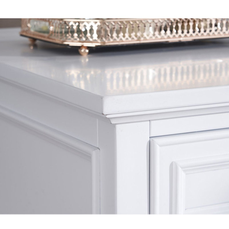 Simple American-style coffee table, White