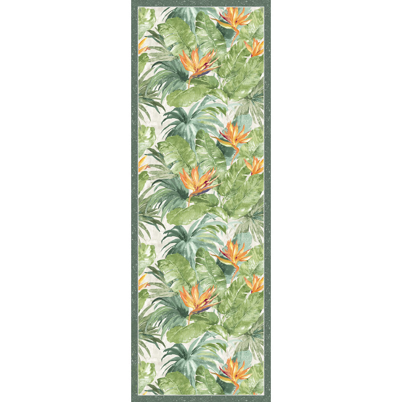 Hunter Floral Machine Printed Area Rug, Runner 78 x 225cm