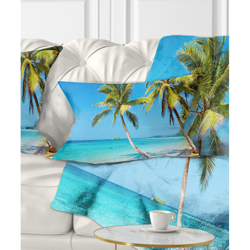 Coussin lombaire de plage tropical photographie