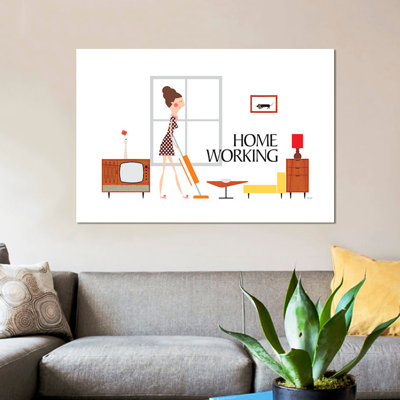 « home working », impression sur toile