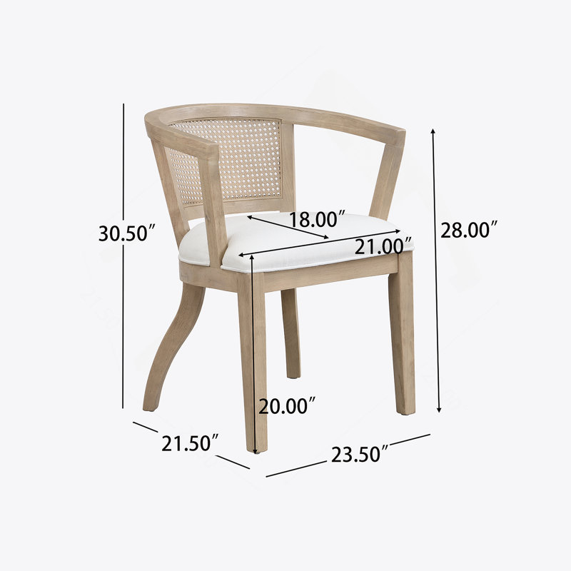 Chaise avec accoudoirs de salle à manger (ensemble de 2)
