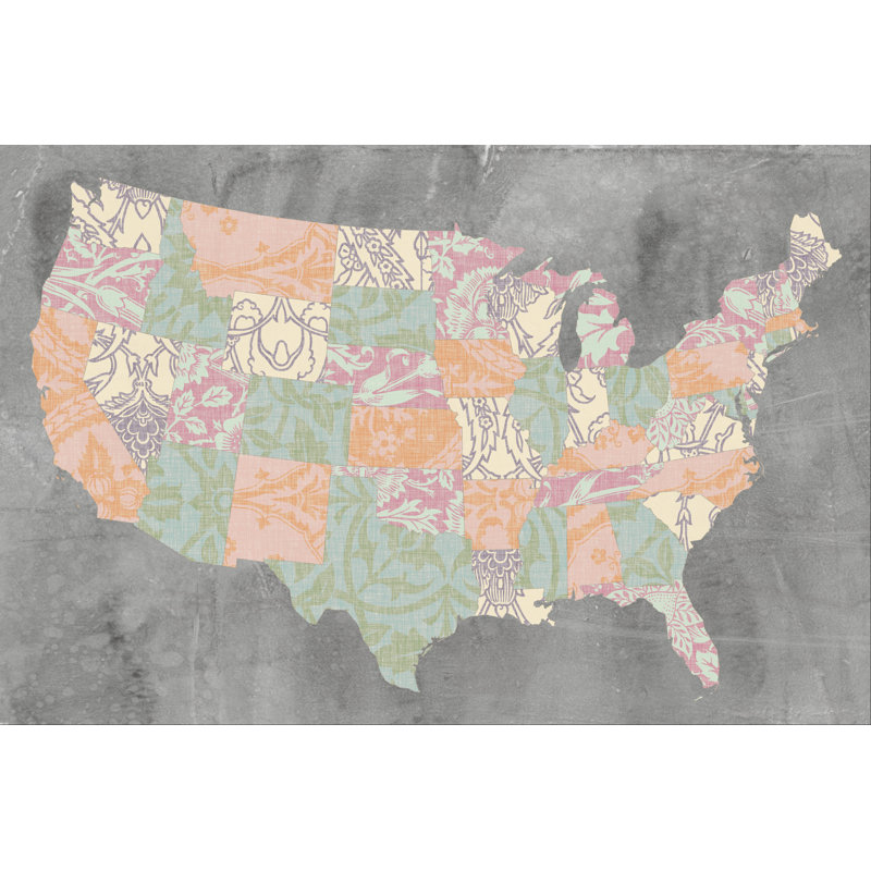 Patterned States by Jennifer Goldberger - Painting, Wrapped Canvas, 51 cm H x 76 cm W