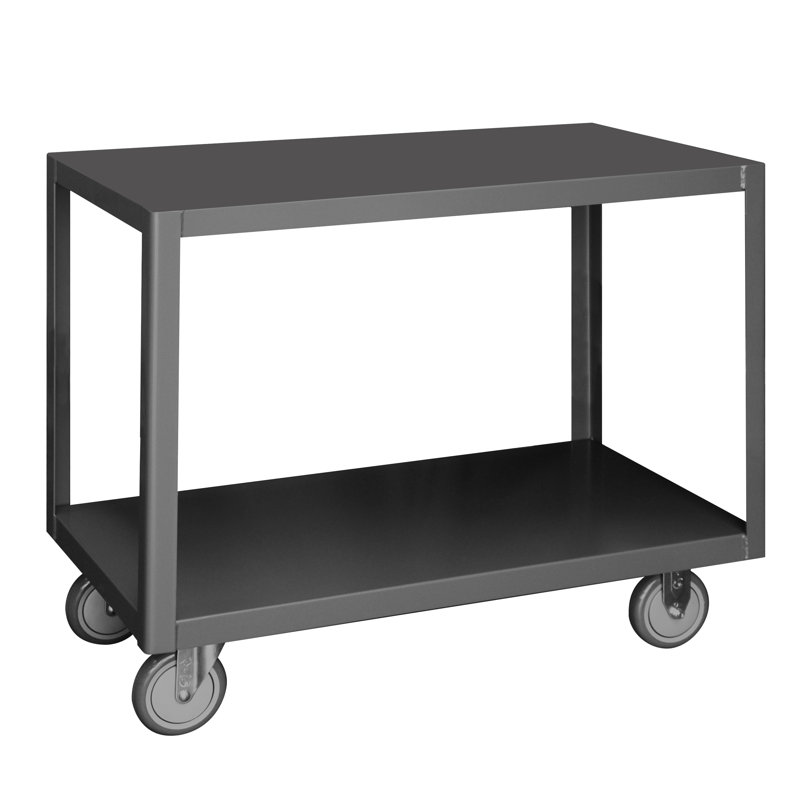 Établi avec plan de travail en acier soudé élevé, H 30,25 po x l 36 po x P 18 po