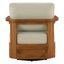 Fauteuil de patio pivotant en bois d'acacia massif