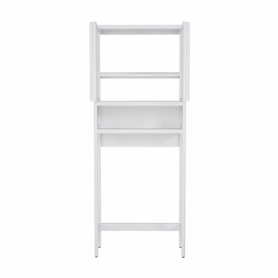 Toilet storage shelf, Private bathroom, Laundry room, Space-saving, white