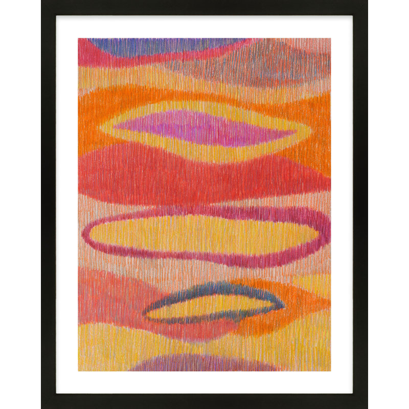 Merengue par Jacques Pilon - peinture encadrée, Cadre noir, H 38 po x l 30 po