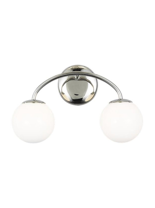 Galassia Two Light Vanity By AERIN, Polished Nickel