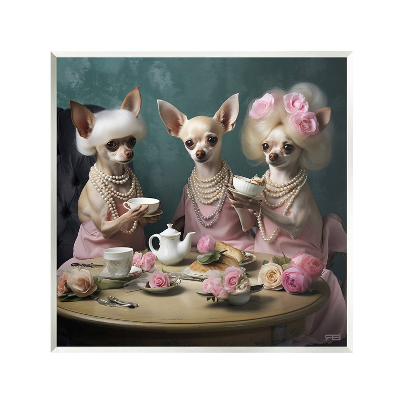 Art mural Chihuahua Tea Party par RB