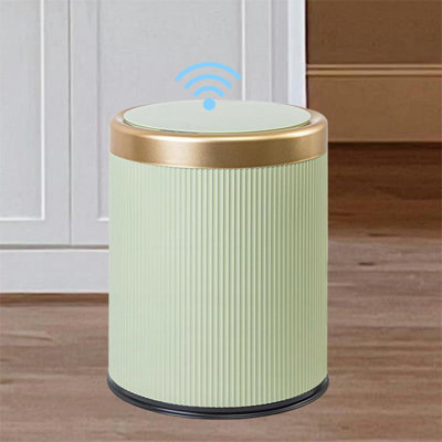 Automatic Motion Sensor Bathroom Trash Can With Lid, 10.5 Liter / 2.8 Gallon Touchless Trash Bin, Smart Dog Proof Garbage Can, Small Waste Basket For Toilet, Office, Bedroom