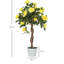 Decorative Artificial Rose Bushes, Ready-to-Use Potted Florals for Indoor Home Accent,2 Pack