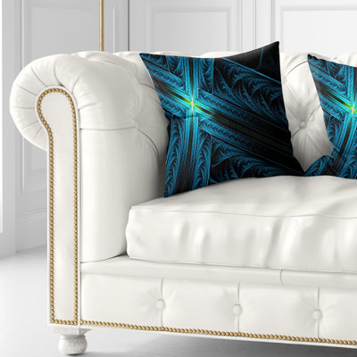 Fractal Cross Design - coussin imprimé abstrait