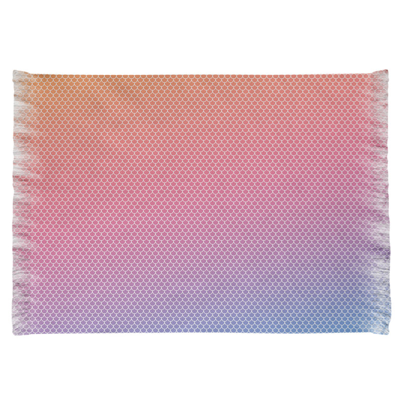 Écailles de sirène rose/Tapis décoratif bleu, non