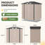 6X4 Ft. Outdoor Storage Shed With Floor And Double Doors, Brown