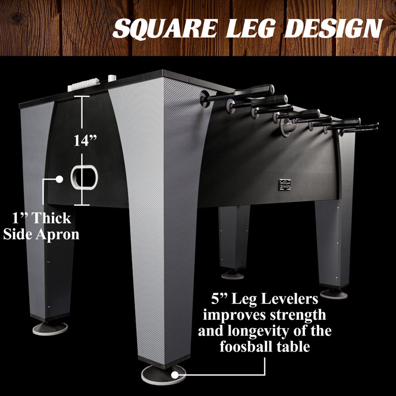 Barrington 58'' Gray Carbon Fiber Foosball Table