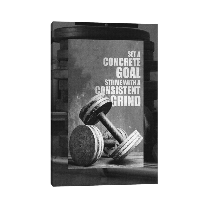 Motivational Gym Quote by Adrian Baldovino - Print on Canvas, Wrapped Canvas, 30.48cm H x 20.32cm W x 1.91cm D