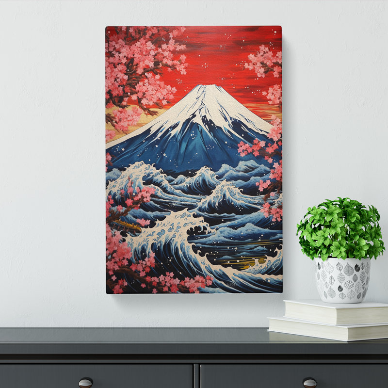 Mount Fuji Symbolism Art No.2 - Wrapped Canvas, 76cm H x 50cm W x 3cm D