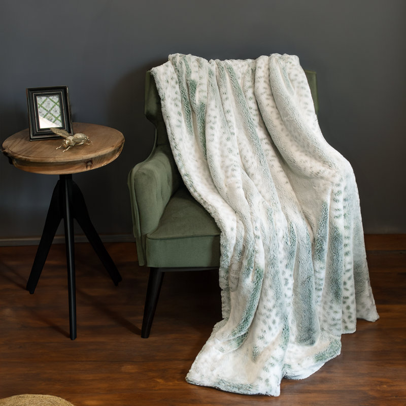 Jeté en fausse fourrure à double face Thomas Collection®, 60" L x 58" W